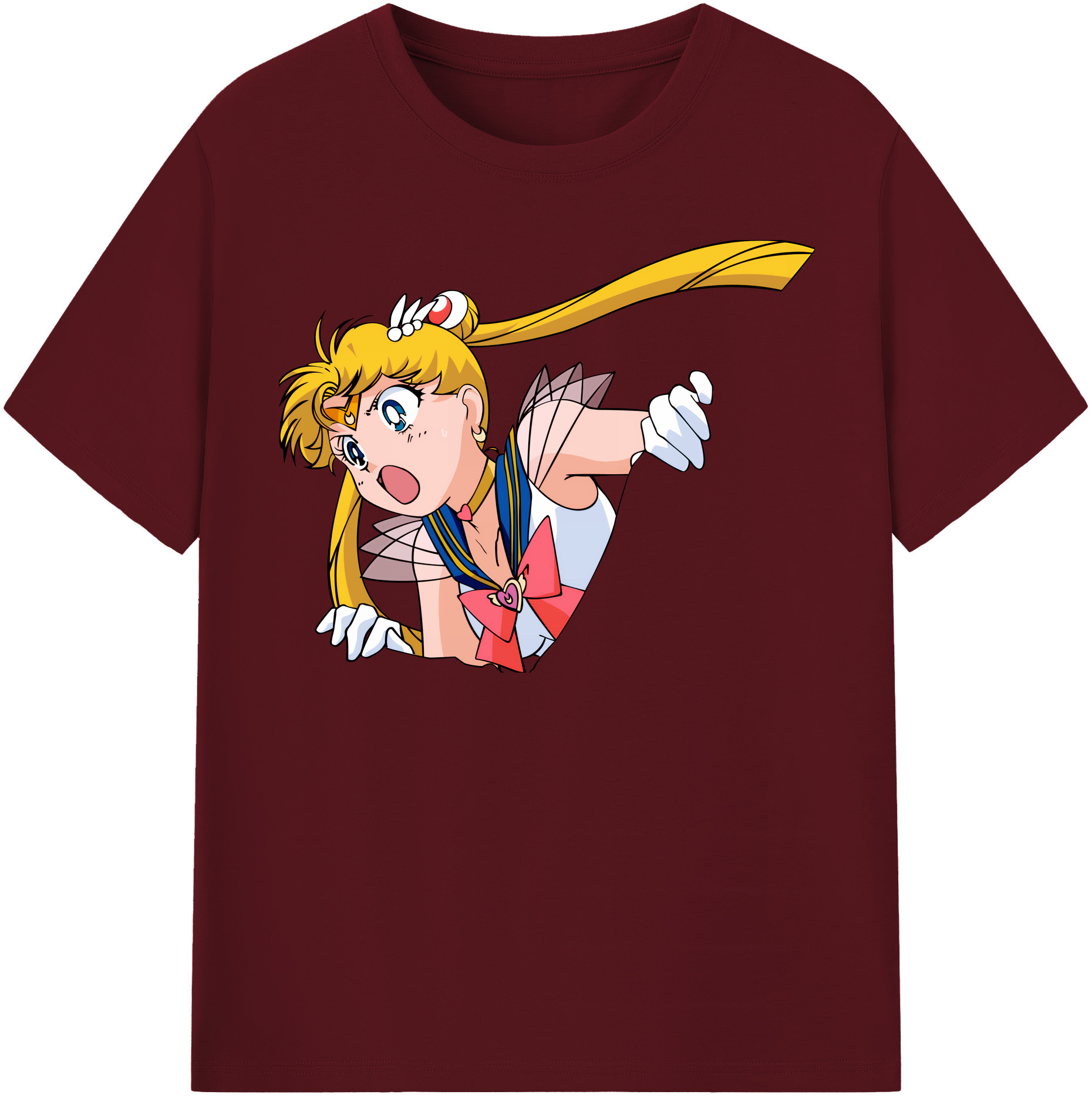 （画像用） 美少女戦士セーラームーン 月野 うさぎ つきの うさぎ Sailor Moon Tsukino Usagi 綿100％半袖Tシャツ（フロントプリント）